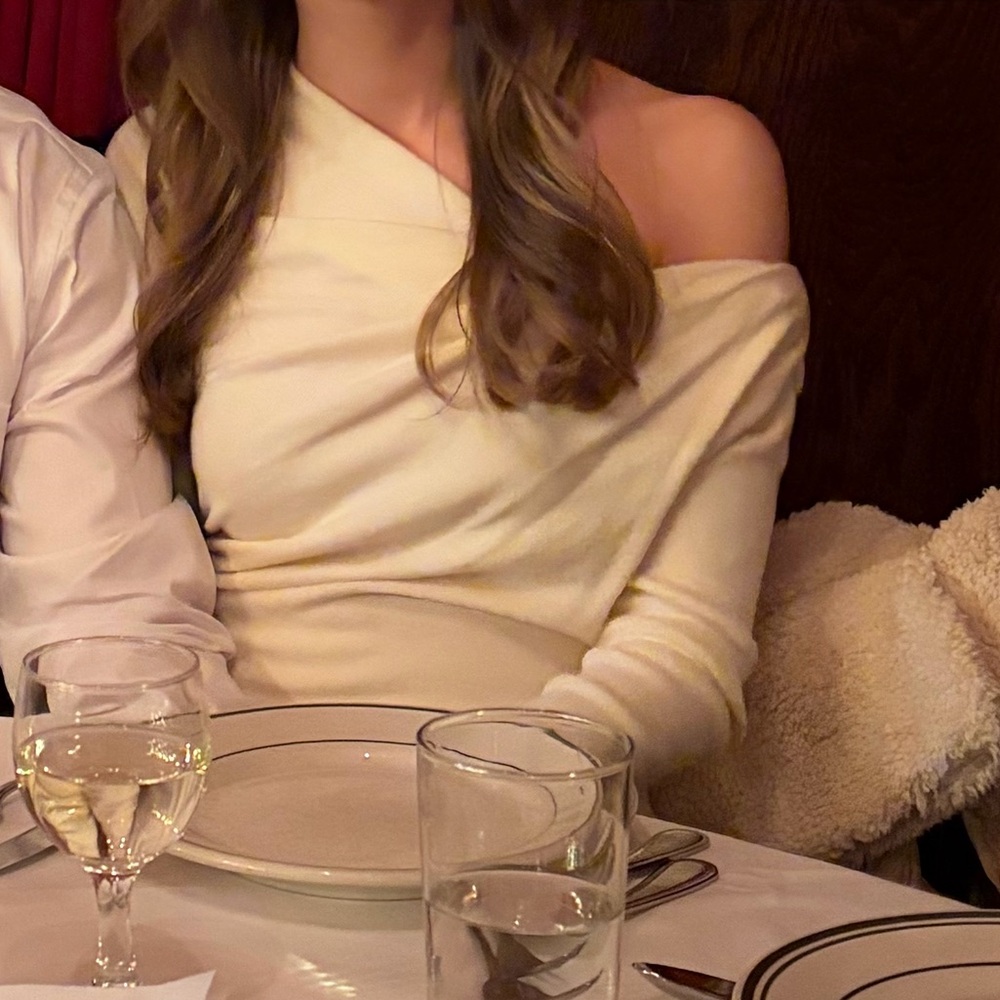 Meshki Culver Cream One Shoulder Dress - Picture 4 of 4